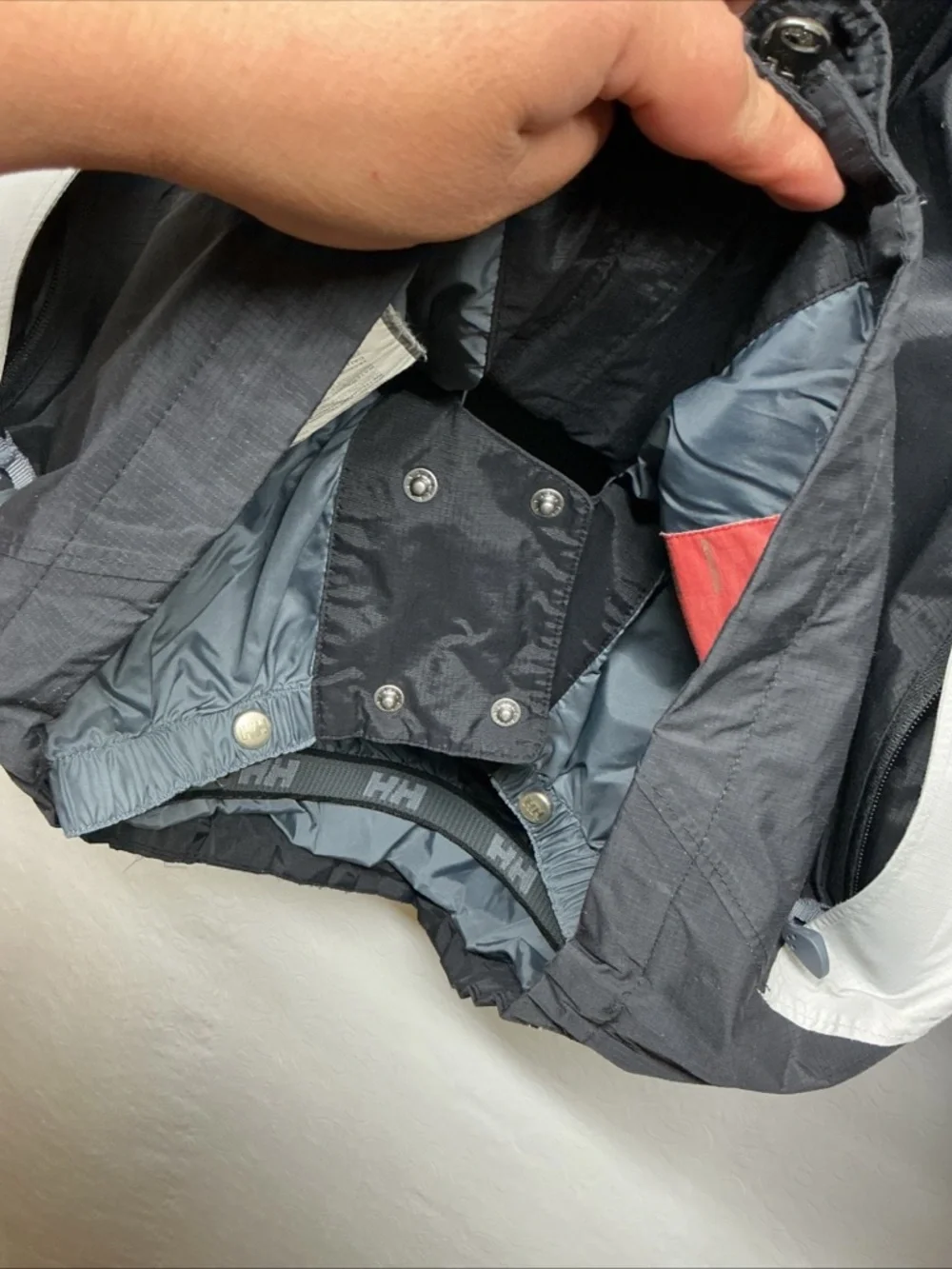 Helly Hansen Black, White & Teal Ski Jacket